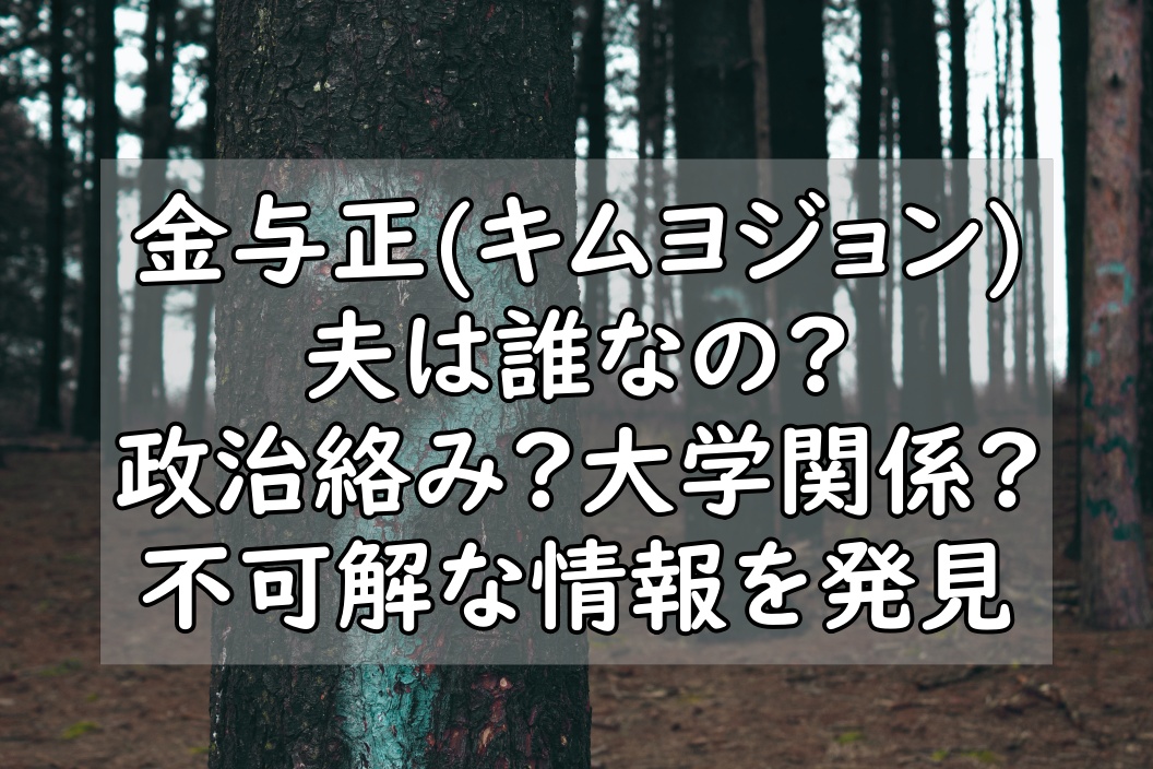 金与正 キムヨジョン の夫は誰結婚相手は政治絡み徹底調査保存版 ぷらLOG
