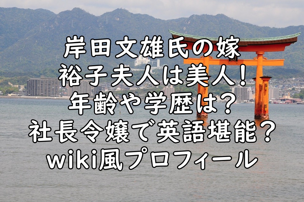 岸田文雄の嫁が綺麗 画像有り 妻 裕子夫人 の年齢や学歴に馴れ初めは ぷらｌｏｇ