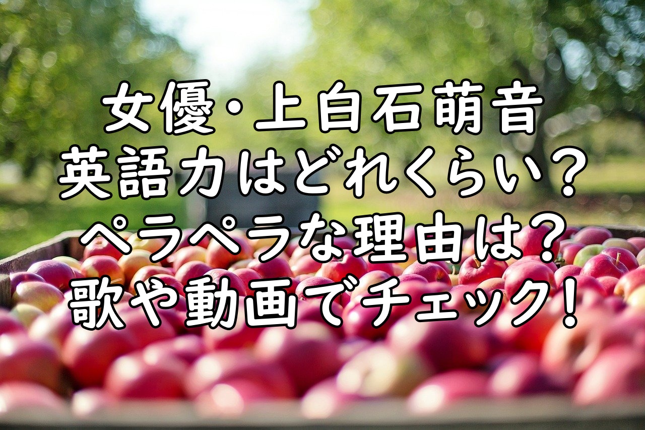 上白石萌音の英語力まとめ ペラペラな理由は２つ 歌や動画で発音も検証 ぷらｌｏｇ