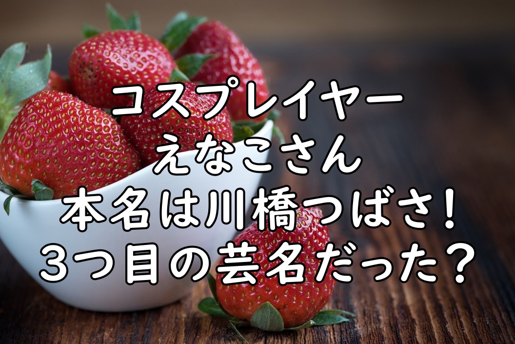 えなこの本名は川橋つばさ 意外な名前の由来 実は３つ目の芸名だった ぷらｌｏｇ